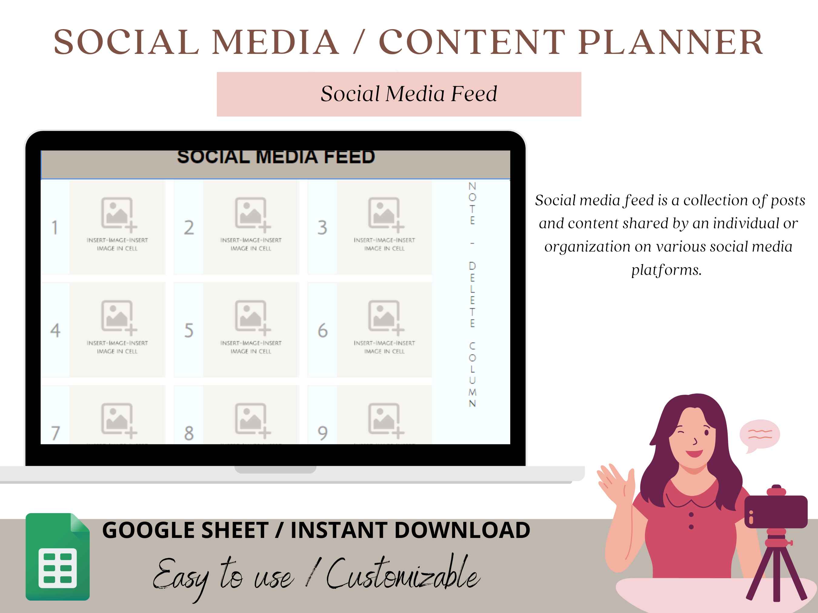 Social Media Planner Excel Spreadsheet